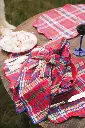 Nœuds de serviettes Inverness Red (Lot de 4)
