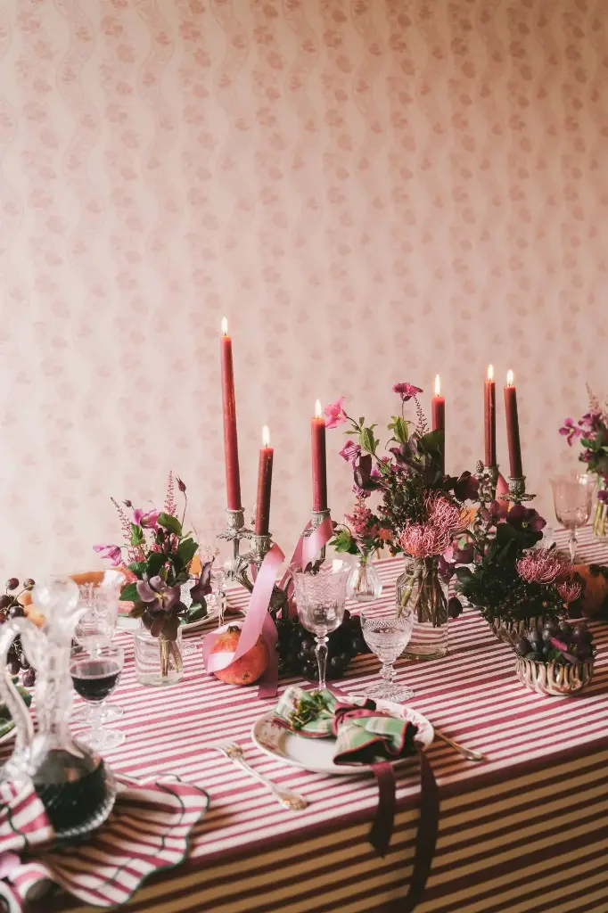Tablecloth Noëline Burgundy