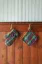 Potholders Kantor Blue & Inverness Red