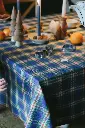 Coated Tablecloth Blake Blue