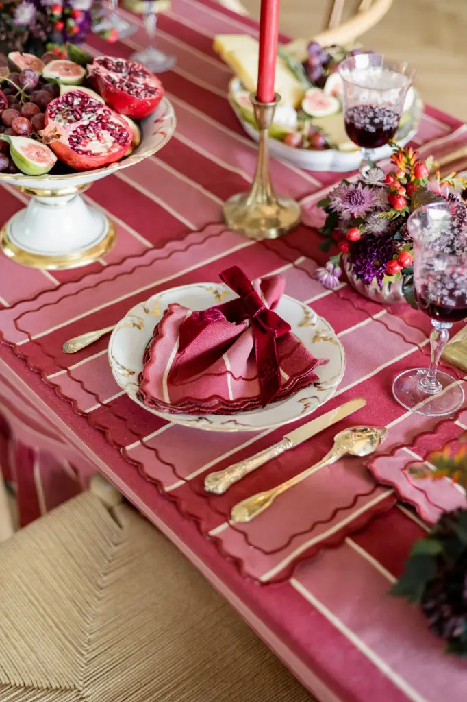 OSCAR burgundy - serviettes (Lot de 2)