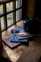 GASTON blue - servetten (Set van 4)