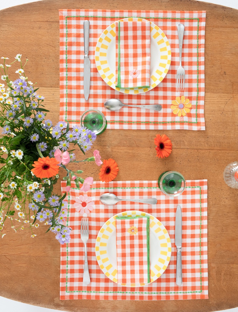 Sets de table Kahlo Orange (Lot de 2)