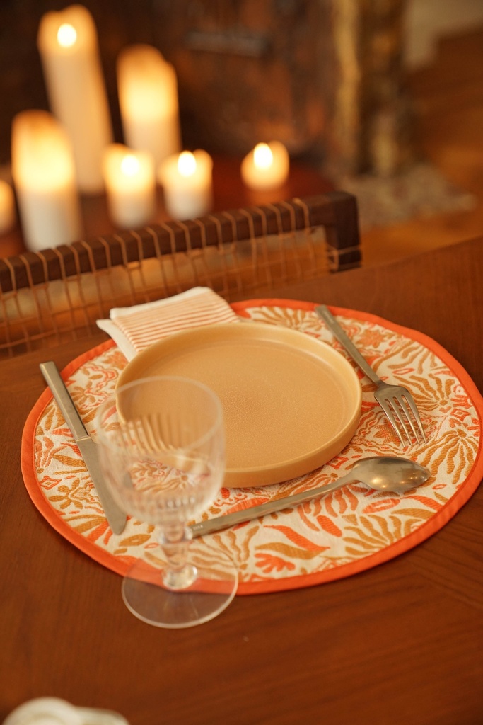 Sets de table Chirico Orange (Lot de 2)