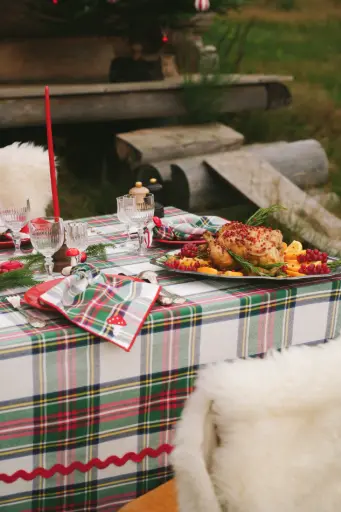 [Highland-B-97] Tablecloth Highland Snow