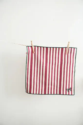 [Noëline-B-79-OS] Napkins Noëline Burgundy (Pack of 2)