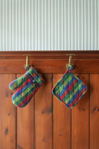 [Kantor-B-52-M-R] Potholders Kantor Blue & Inverness Red