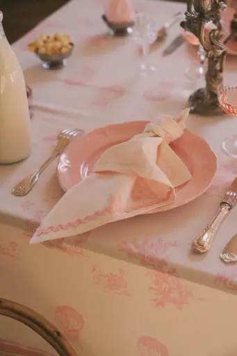 [Eugénie-A-73-OS] Eugénie Pink - servetten (Set van 2)