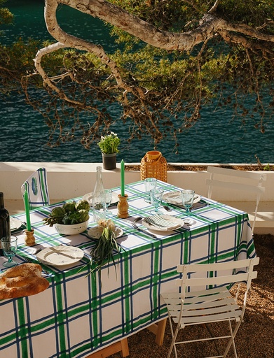 [Hockney-A-30] Tablecloth Hockney Green
