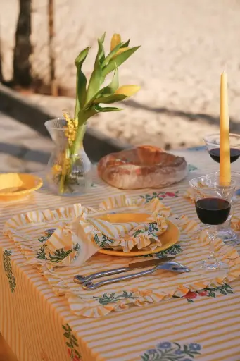 [Rose-A-10-SET] ROSE Yellow - placemats (Set van 2)