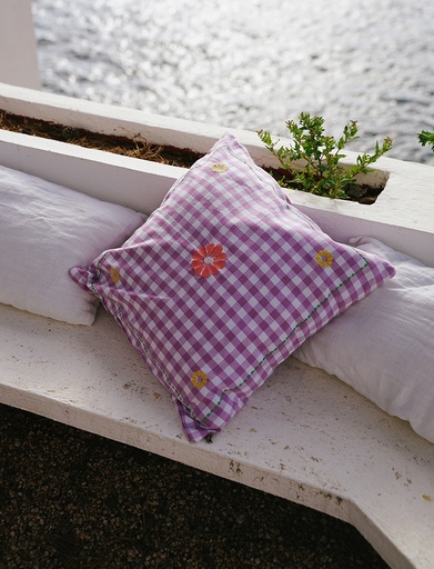 [Kahlo-B-62-C] Coussin Kahlo Violet