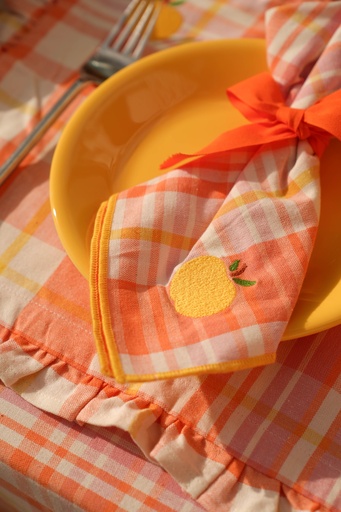 [Delvaux-B-17-OS] Servetten Delvaux Papaya (Set van 2)