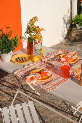 [Delvaux-B-17-SET] Sets de table Delvaux Papaya (Lot de 2)
