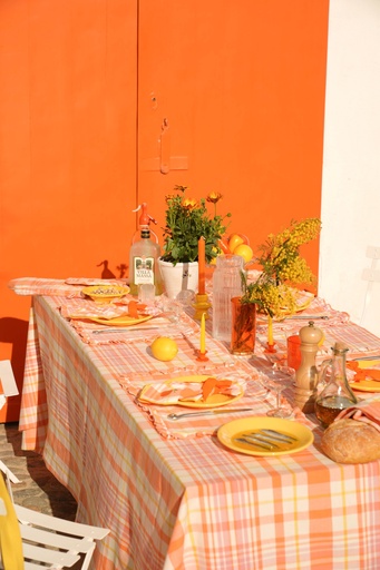 [Delvaux-B-17] Tablecloth Delvaux Papaya