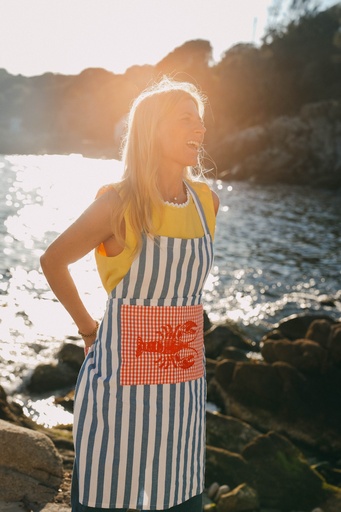 [Magritte-B-52-A] Apron Magritte Blue