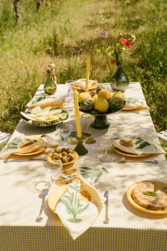 [Fabry-B-10] Tablecloth Fabry Yellow