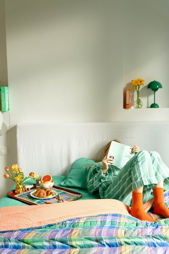[Stella-B-52-CL] Couvre-lit Stella Blue